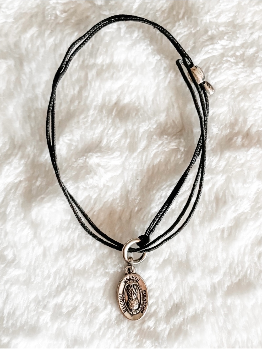 Alex and Ani Kindred Cord Pineapple Bracelet - Black & Silver